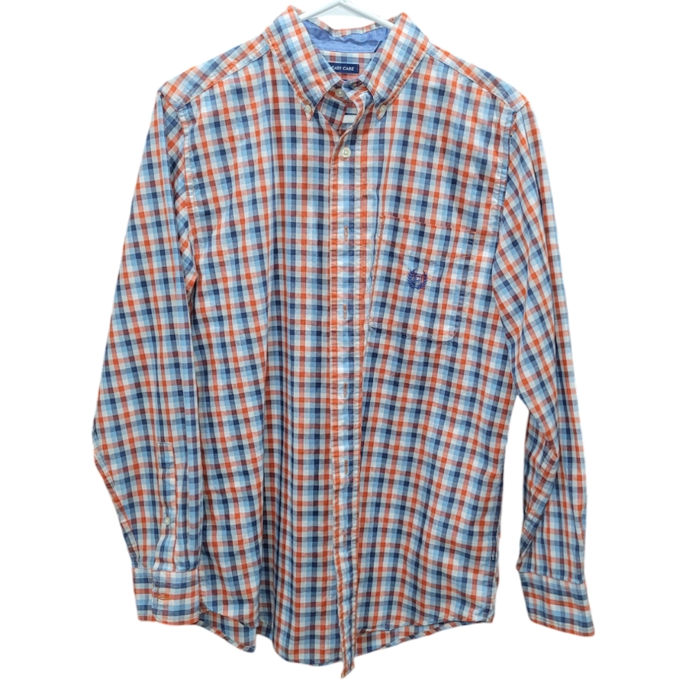 CHAPS Easy Care checkered long sleeve button-down Size S